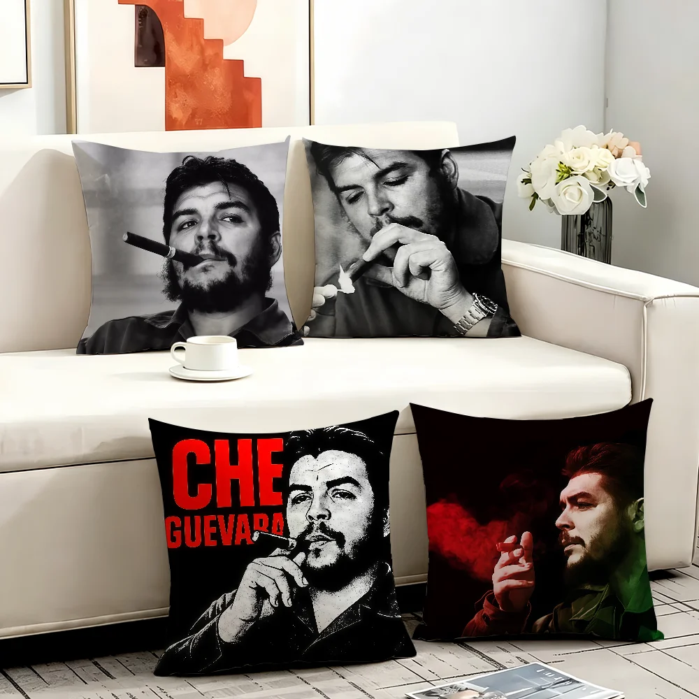 Che Guevara Smoking cushion cover Anti-dustmite Sofa Cushion Decorative Office Cover Lounge Area Indoor & Outdoor Use