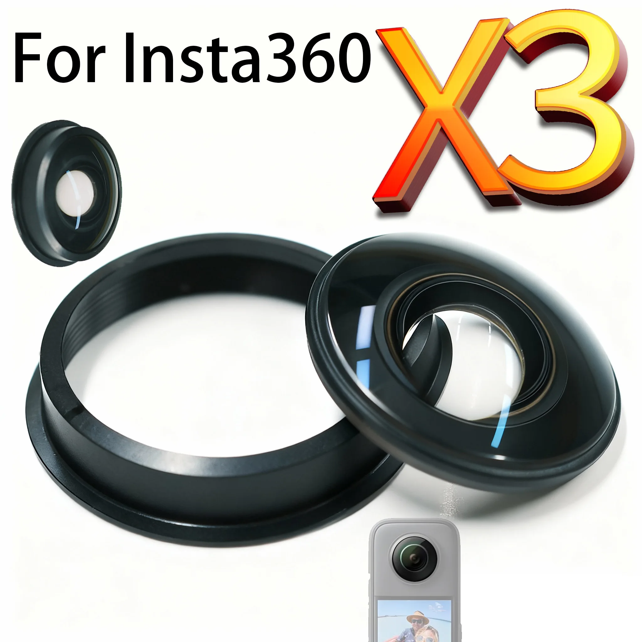 MORUS New Replacement Lens For Insta360 X3 Premium Optical Glass  Compatible High Definition Action Camera Accessory