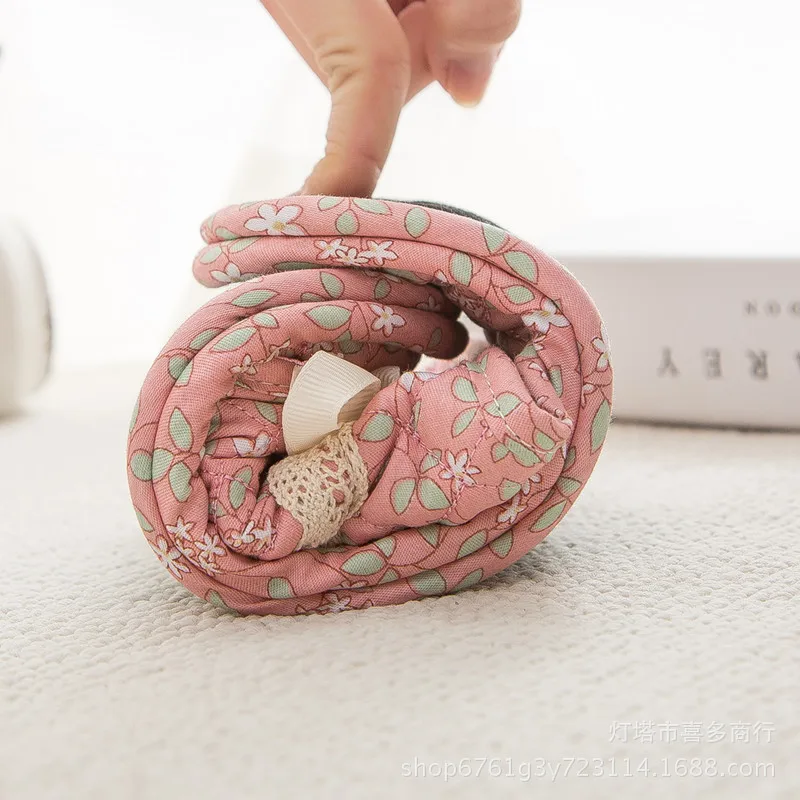 شباشب قماشية جديدة النسخة الكورية مع نعل سميك ثلاثي الطبقات أحذية منزلية داخلية قابلة للتنفس وهادئة، نعل ناعم مريح #2