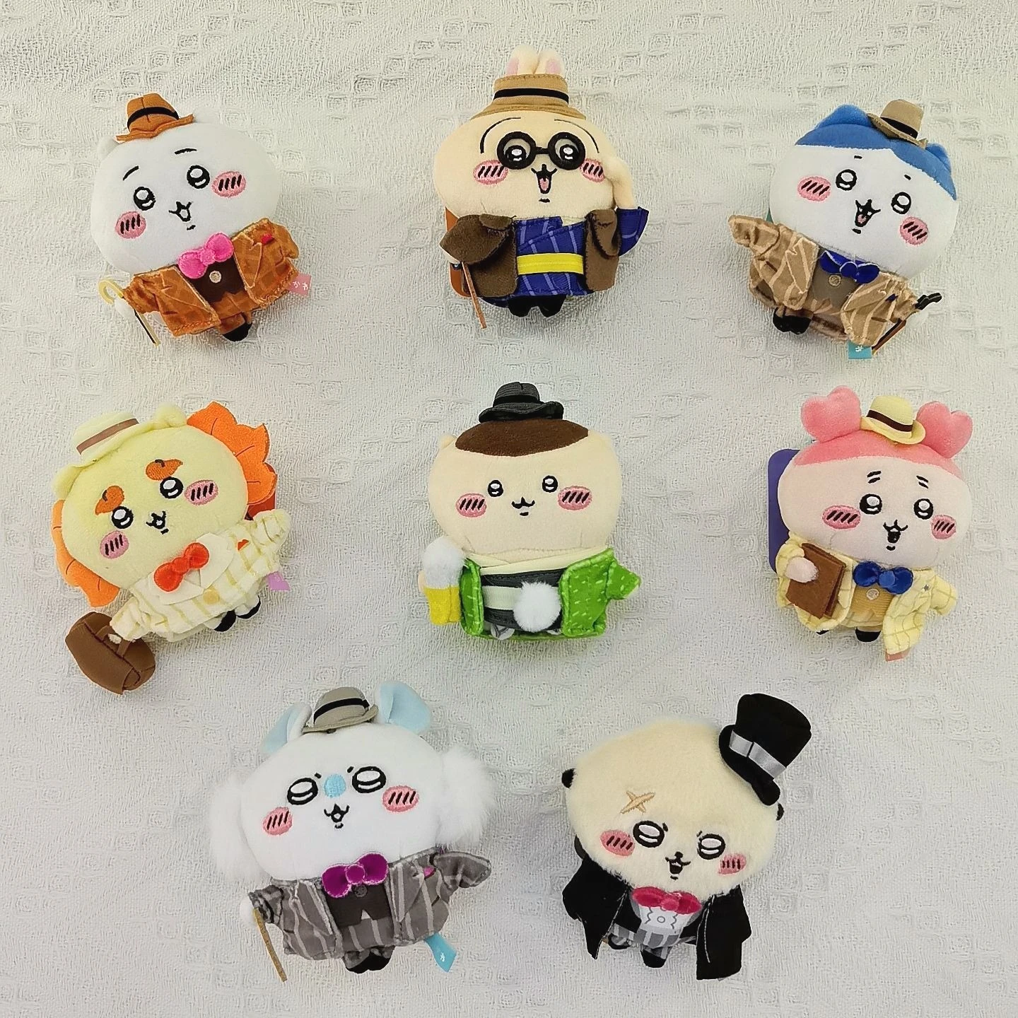 Ckw Otaru Retro Suit Plush Keyring Hachiware Usagi Kurimanju Stuffed Doll Pendant Anime Bag Charm Perfect Birthday Gift