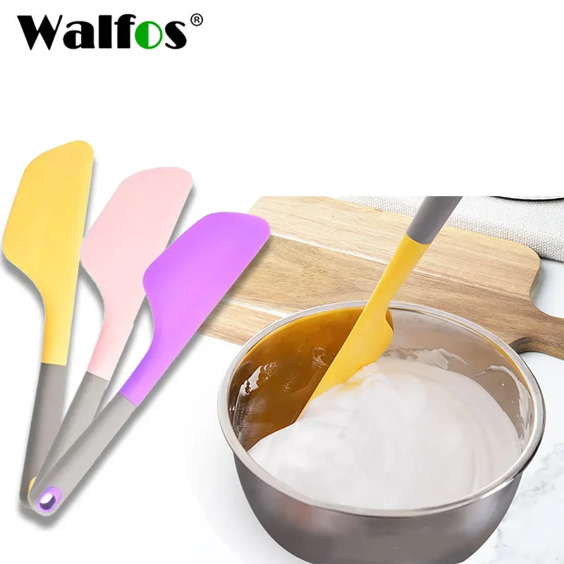 Walfos 1Pcs Cream Cake Silicone Baking Spatula Scraper Non-stick Butter Pastry Salad Mixer Batter Pies Cooking Tools Accessories