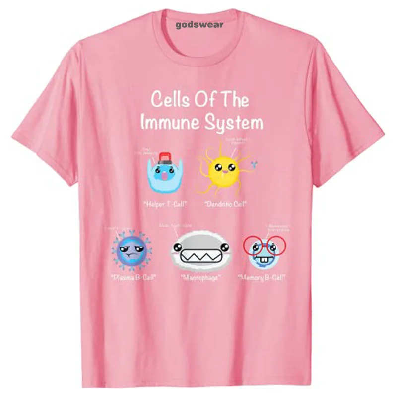 Immune System Cells Biology Cell Science Humor Immunologist T-Shirt Customized Products Humor Funny Graphic Tee Tops