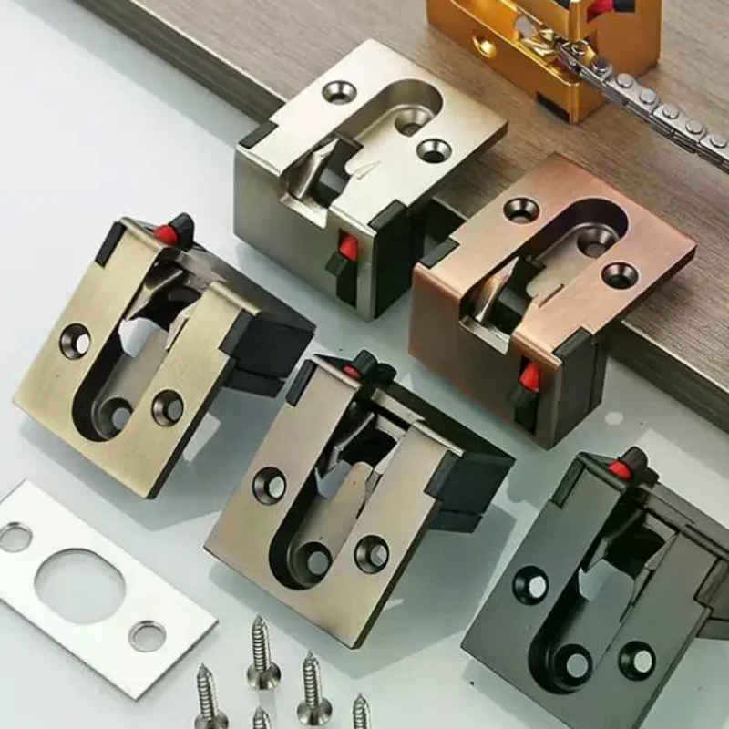 Zinc Alloy Hidden Security Door Chain For Hotel Bedroom Door Latch Anti-theft Door Lock Kids Protection Lock Hardware