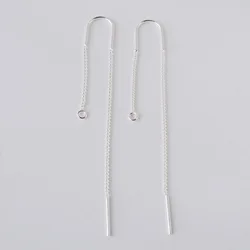 Solid 925 Sterling Silver earring wires with open Loop, earring wires for jewelry making hypoallergenic