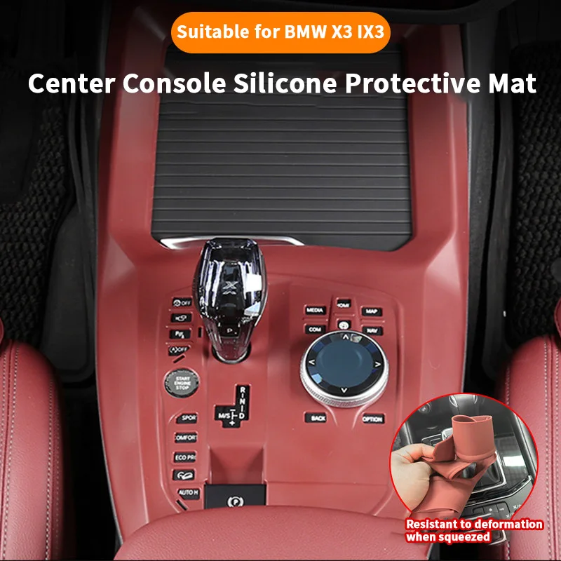 

Silicone Center Console Protective Pad For BMW iX3 X3 G45 2025 2026 Anti-dust Waterproof Car Interior Trim Cover