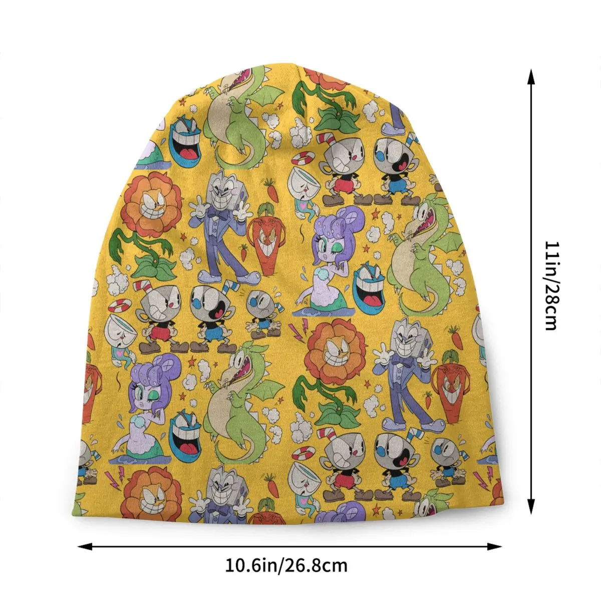 مخصص خمر الرسوم المتحركة الرجعية C-Cupheades قبعة قبعة للجنسين شتاء دافئ بونيه أوم قبعات متماسكة الهيب هوب Skullies Beanies قبعات