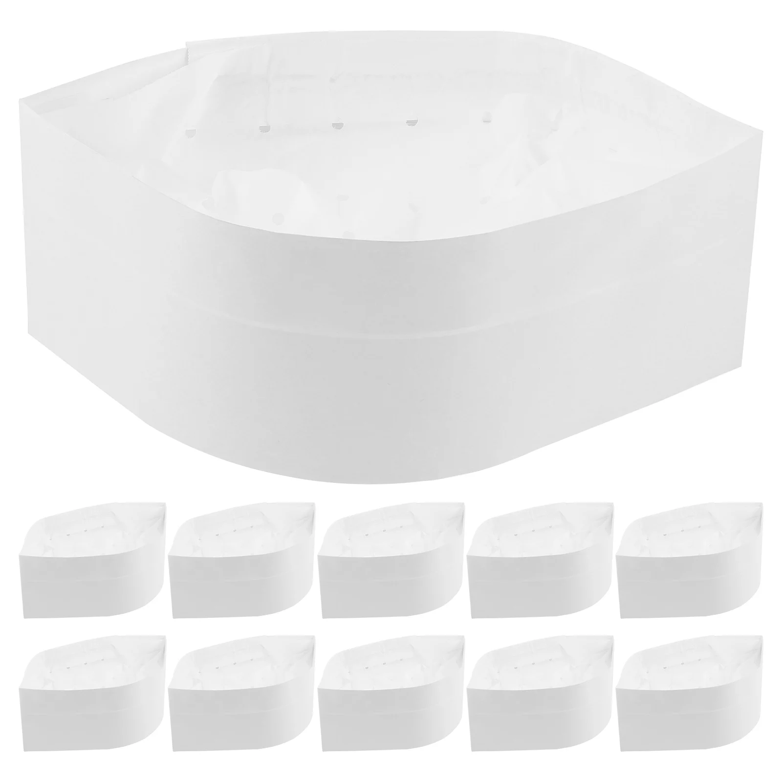 20 Pcs Chef Hat Paper Material Disposable Design Unisex Elastic Band Kitchen Cooking Baking Restaurant Work Uniform