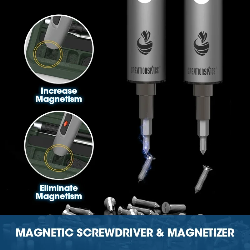 CreationSpace-Juego de destornilladores eléctricos inalámbricos de alto Torque, Kit de batería recargable, herramientas eléctricas de reparación