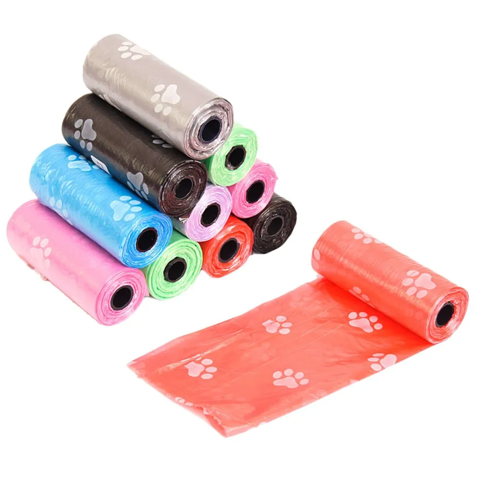 Pet Dog Poop Bags Dispenser Collector Garbage Bag Puppy Cat Pooper Scooper Bag Small Rolls Outdoor Clean Pets Supplies