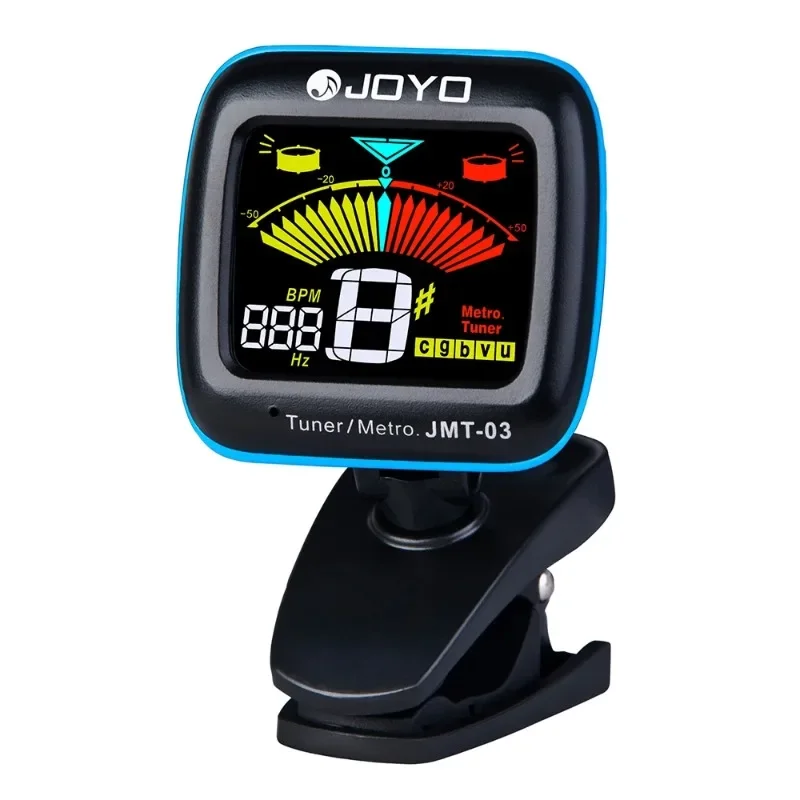 JOYO-Digital Clip-on Guitar Tuner, JMT-03, 360 Graus Rotatable Color Display, Tom Acústico, Tuner para 6 Cordas Peças de Guitarra