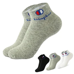 3 Pairs Cotton Socks Men's Ankle Socks Short Soft Breathable Mesh Lightweight Athletic Sports Socks Low Cut Gym Running Sock Man