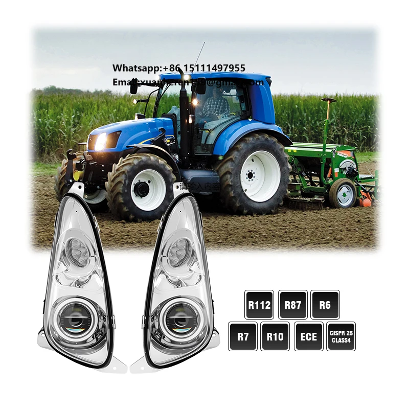 Emark ECE Approval Multi Function Led Headlights for Ford New Holland 84156844 75W Led Headlight