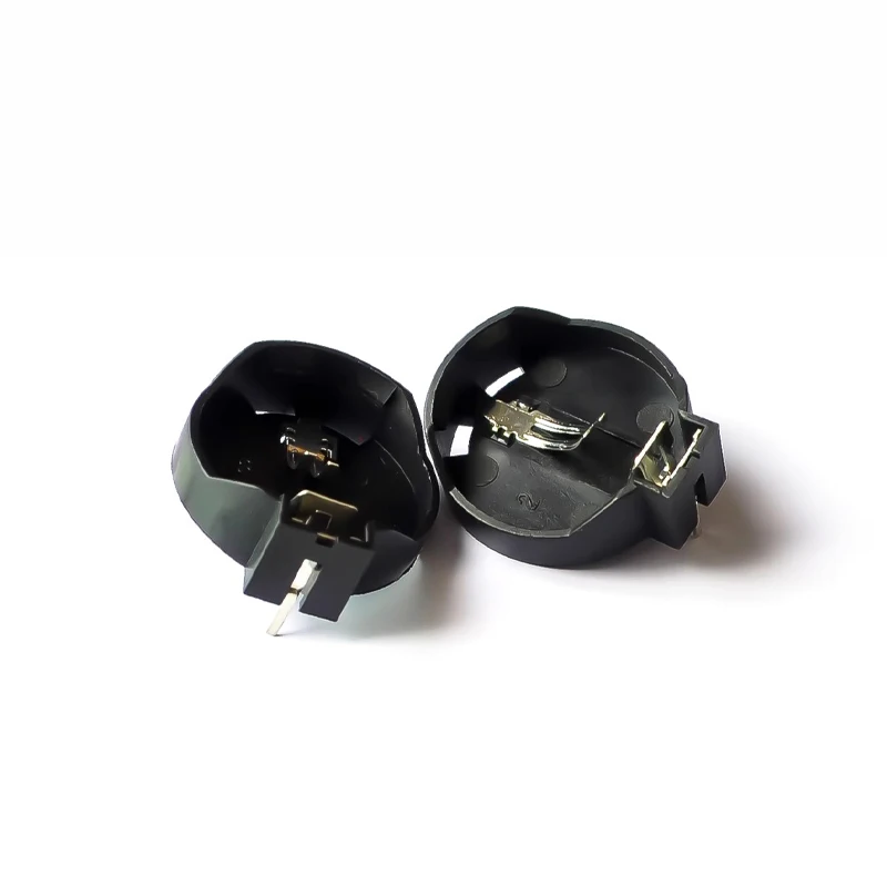 10pcs 3V CR2032 CR2025 Coin Cell Battery Holder Case Black Coin Cell Button Socket Holder Case