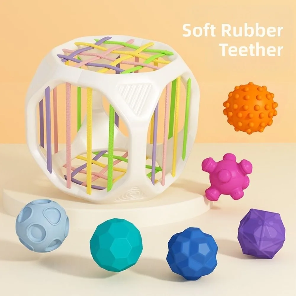 Shape & Sense Regenbogen-Bausteine, 6-in-1-Geometrie, Montessori-Spielzeug, Lernspielzeug für Kleinkinder, Farberkennung, Spielzeug für sensorische Entwicklung