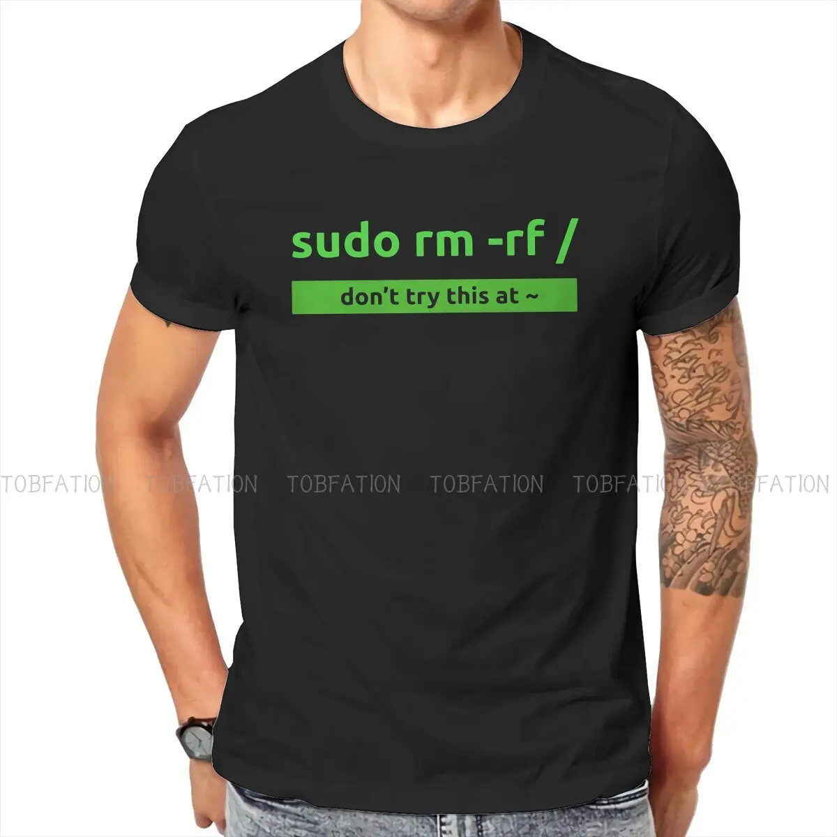 Linux Operating System Tux Penguin Polyester TShirts Sudo Programming Command Distinctive Homme T Shirt Hipster Clothing