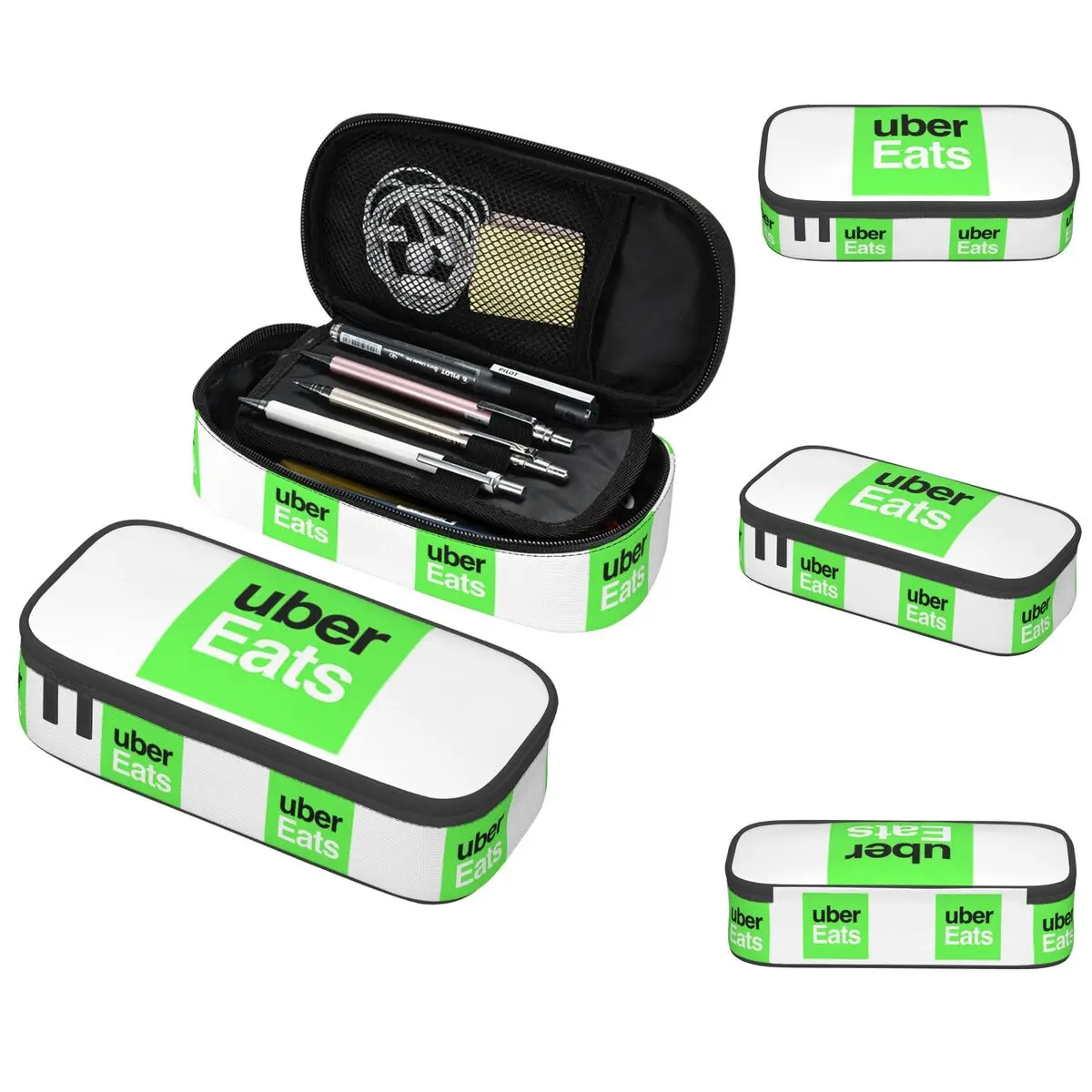 مقلمة Ubereats لصبي فتاة صندوق القلم المدرسية حقيبة أقلام رصاص لوازم القرطاسية حقيبة حامل القلم