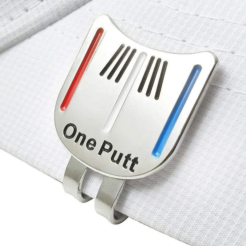 

1pc One Putt Golf Ball Marker With Magnetic Hat Clip Putting Alignment Aiming Tool New Ball Mark Wholesale For All Golfers