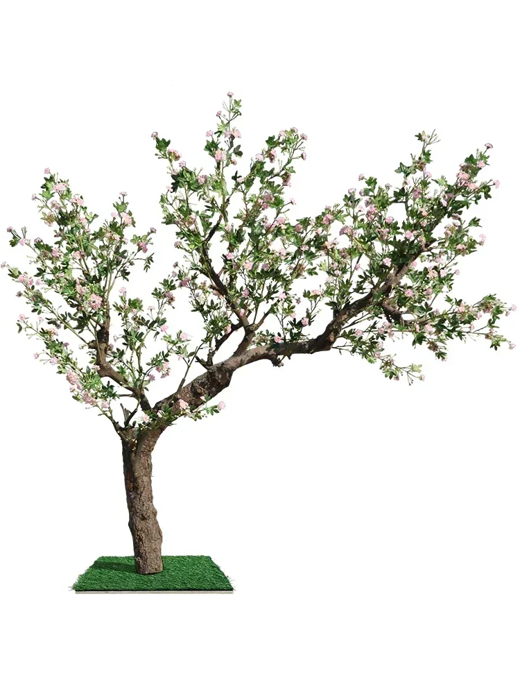 

Simulation Begonia Tree Fake Flower Decoration Pink Wishing Tree New Chinese Landing Indoor Decoration10