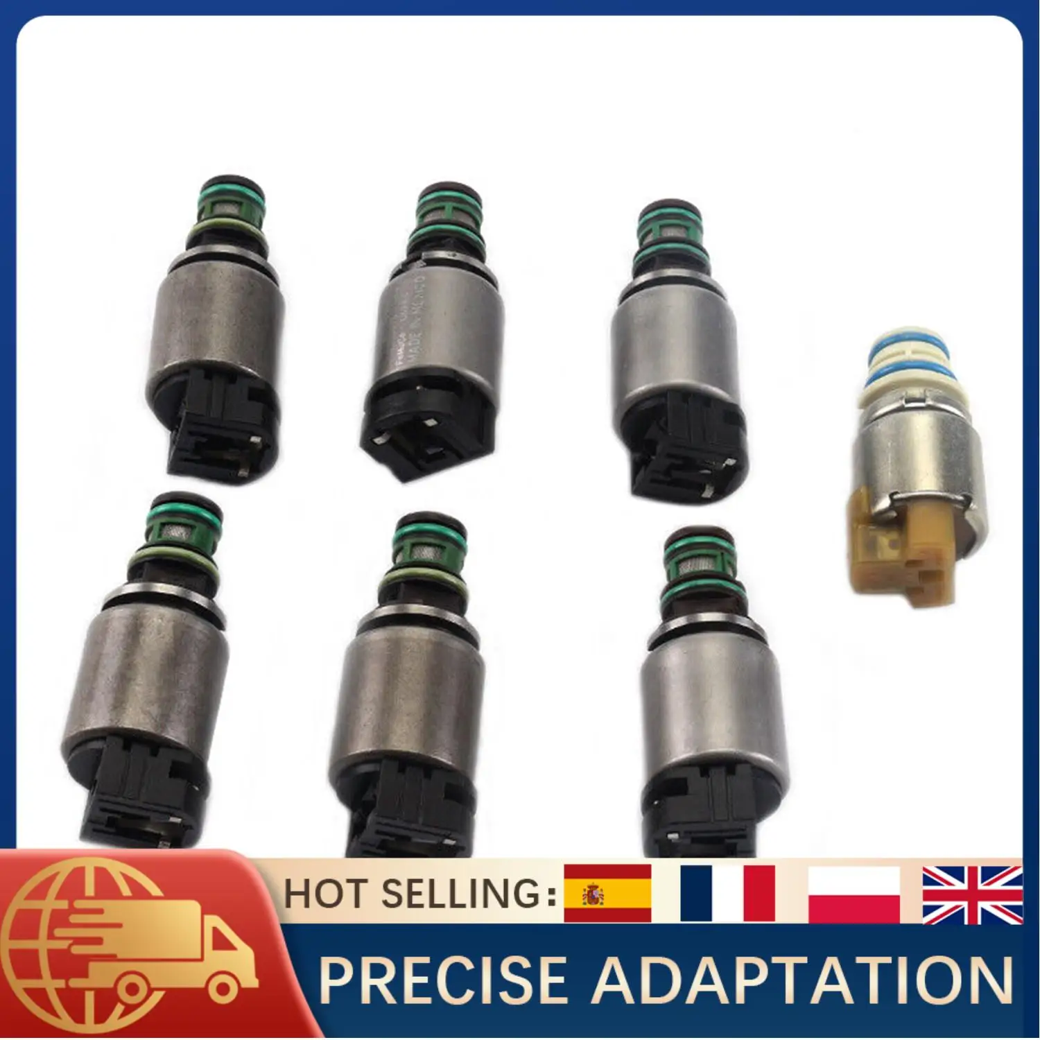 Juego de solenoides de transmisión AL3P7G276AF 6R60 6R80 de 7 piezas para Ford F150 Mustang Explorer Expedition Ranger, piezas del cuerpo de válvulas