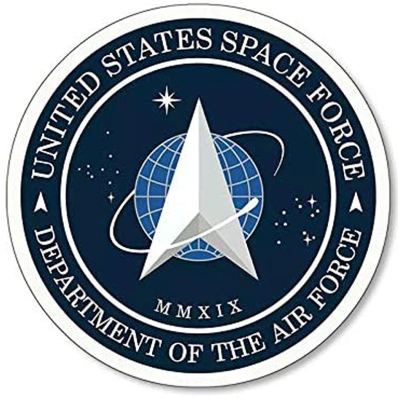 Official Round US Space Force Logo Car Sticker Dept of Air Force Trump Insignia Seal PVC Car Window Motorcycle Vinyl Decals