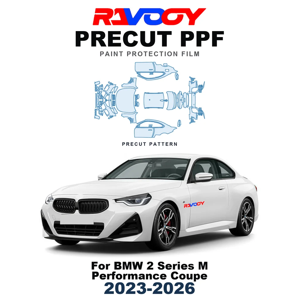 Precut PPF For BMW 2 Series M Performance Coupe 2023-2026 8.5mil TPU Paint Protection Film Hood Bonnet Bumper Headlight Fenders