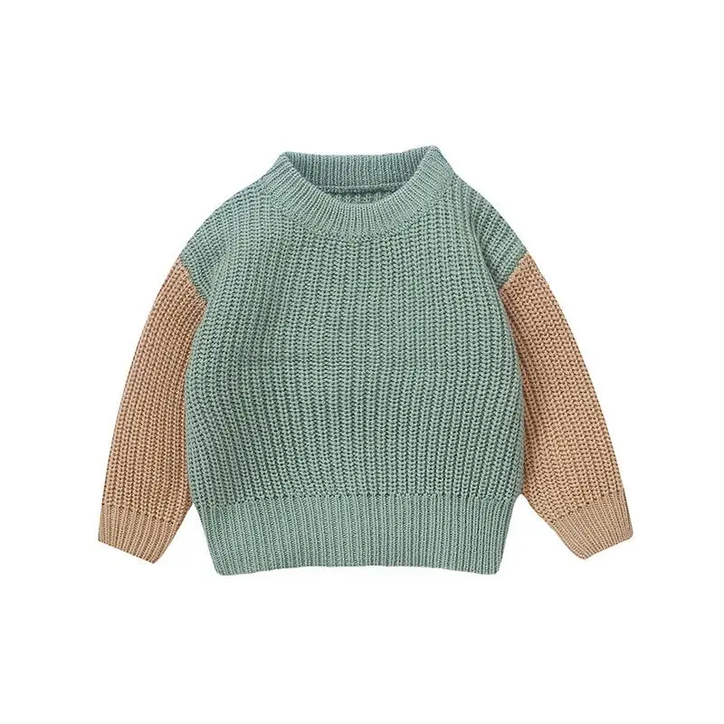 Autumn Winter Children Clothes Fashion Boy Girl Knitted Warm Sweaters Baby Casual Tops Kids Knit Pullover Shirt Infant Knitwear