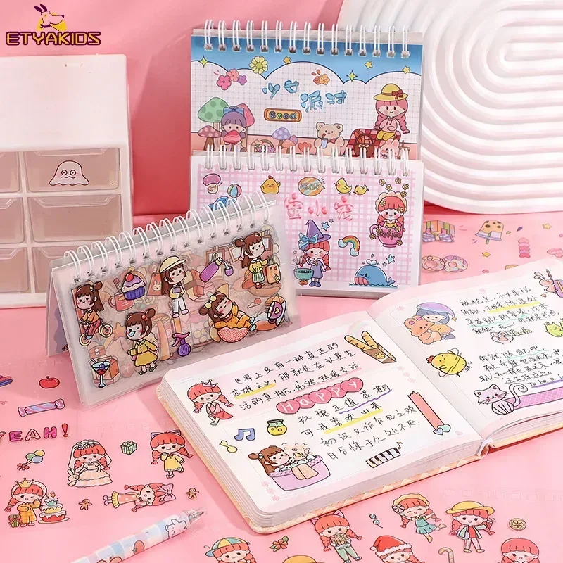 50pcs/set Cute Album Stickers Kids Make Your Own DIY Game for Children Cartoon Jigsaw Education Toys Gift Stationery Stickers