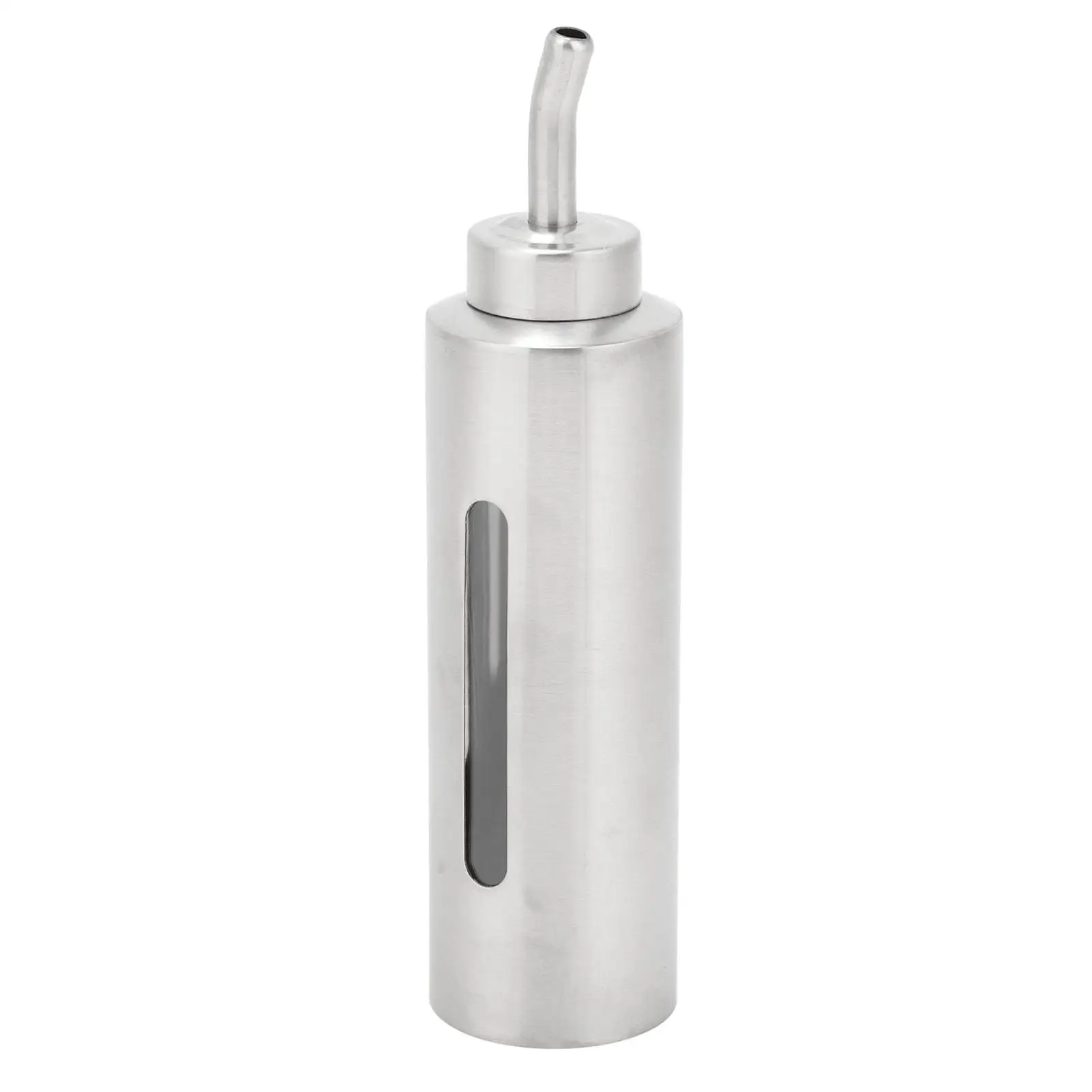 304 Stainless Steel Olive Oil & Vinegar Dispenser Bottle with Spout, Non-Slip Base & Transparent Window for Restaurants