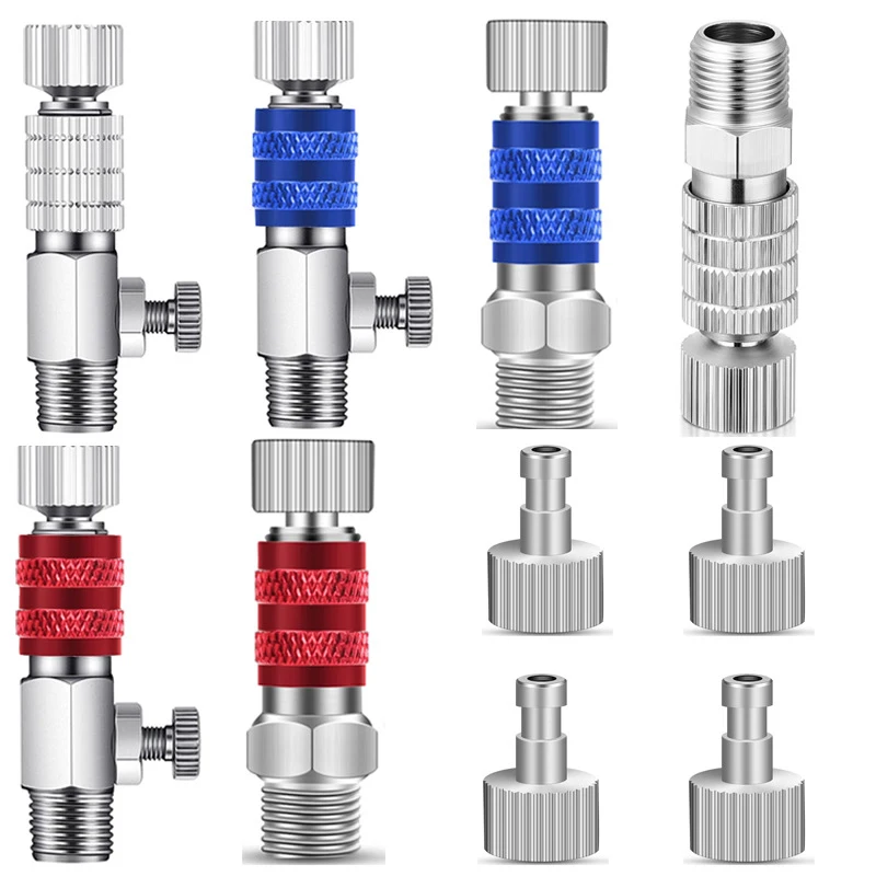 Adaptateur de connexion mâle et femelle BSP, pièces de brosse à air, déconnexion rapide du couremplaçant, prise de raccord de dégagement, aérographe, 1/8 ", 1 jeu