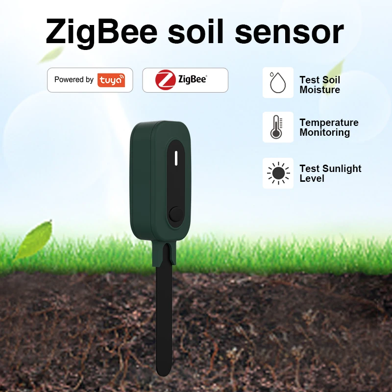 Inteligentny czujnik gleby SASWELL z testowaniem połączenia Tuya Zigbee na poziomie wilgotności