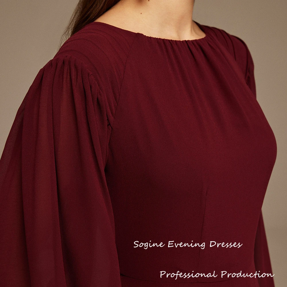 Vestidos De Fiesta De gasa transpirables para mujer, vestido largo plisado De manga larga para fiesta De boda, Vestidos De Fiesta