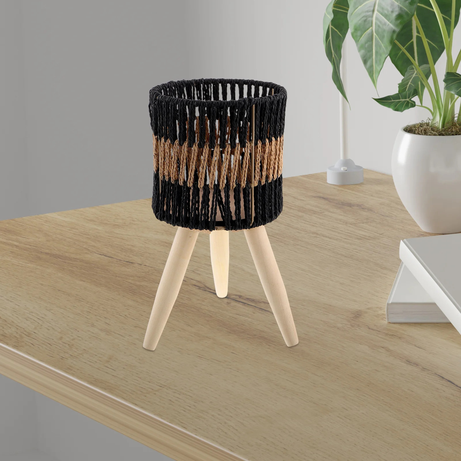 

Creative Woven Rope Plant Basket Stand Removable Support Multifunctional Indoor Home Decor Storage Rack For Plants Small