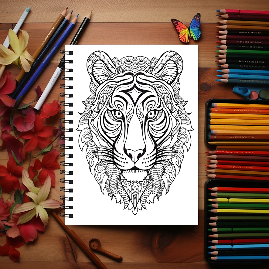 Primordial Beasts Coloring Book - 8.3x 11.2 Inch 22 Page Coloring Book - Helps Reduce Stress and Ease Emotions