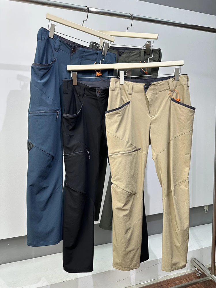 

Men's Outdoor Climbing Casual Pants Windproof Water Resistant Elastic Qui Dry Soft ell Trendy Straight Leg Zipper Fly Pol...