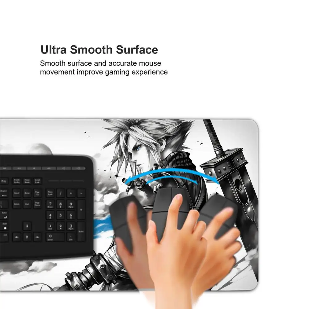 لوحة ماوس Cloud Strife لألعاب الكمبيوتر ولوحة المفاتيح المنزلية ولوحة الماوس لعبة Final Fantasy Mouse Mat Office Soft Laptop Table Mats
