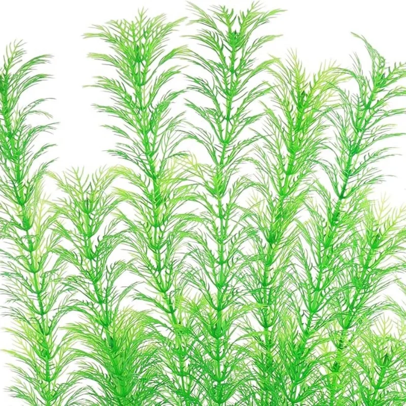 Aquarium Plastic Plants Large, Artificial Plastic Long Fish Tank Plants Decoration Ornaments Safe for All Fish 21 Inches Tall (J