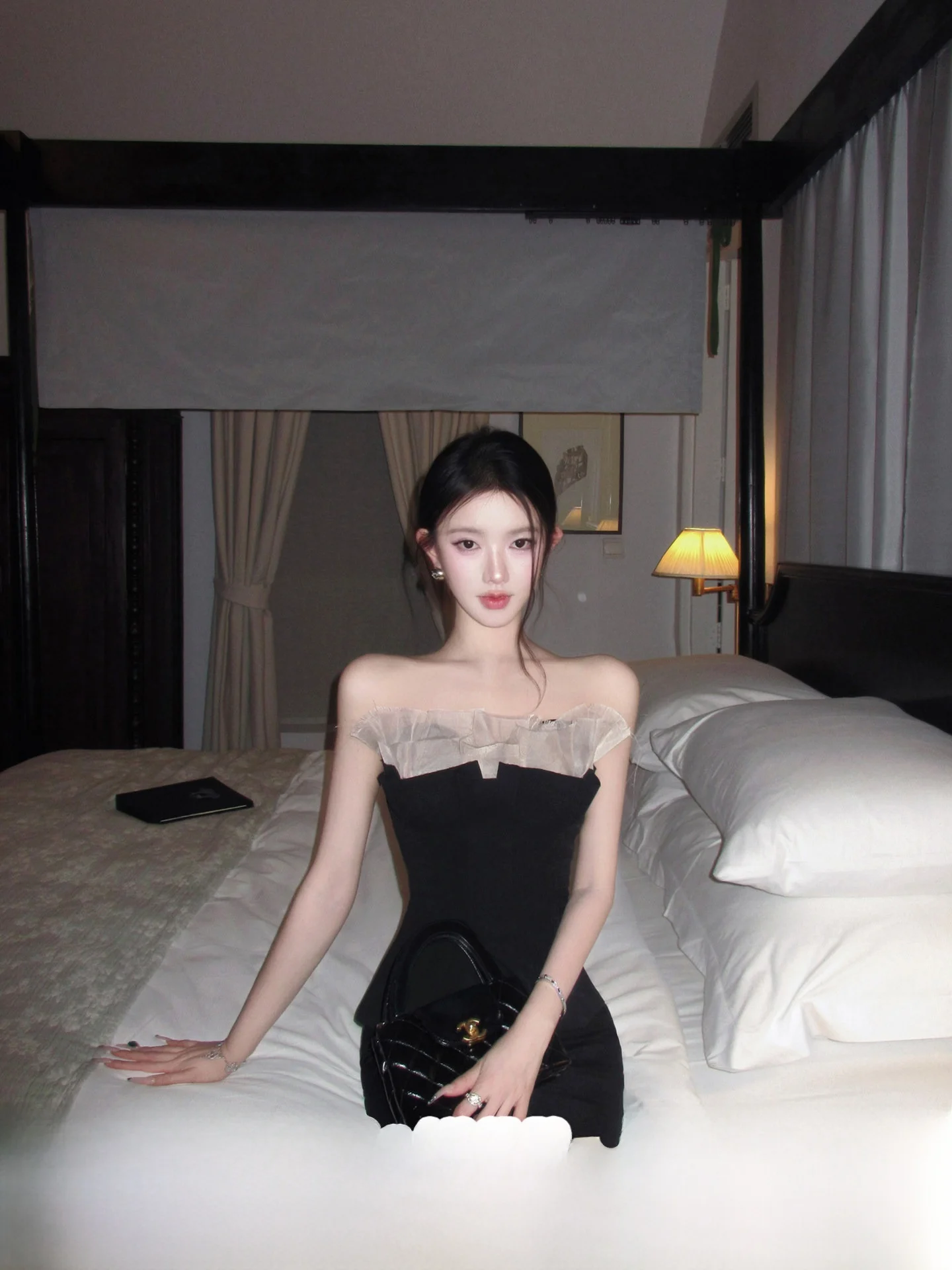 

Jayky Yang Mesh Splice Tube Top Tank Vest Straight Skirt Women's Fashion Set Summer Autumn Spring No Brand J260313 J260361