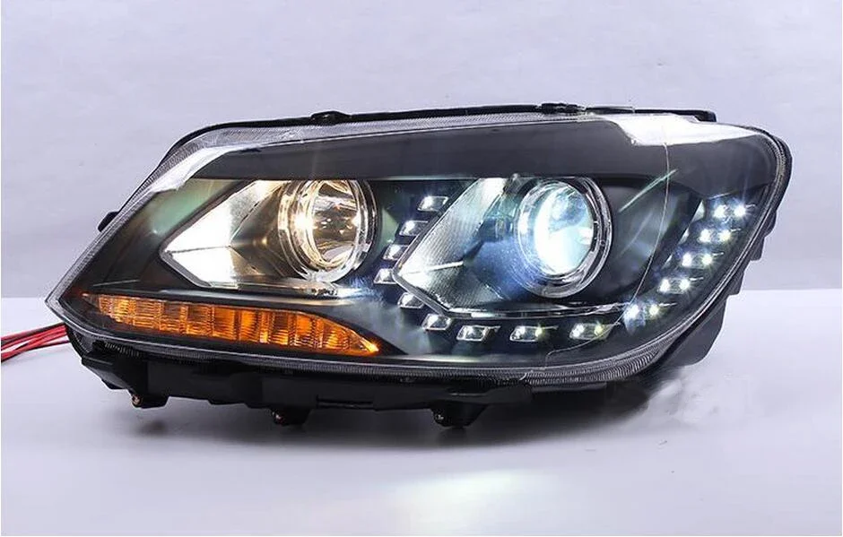 

Комплект из 2 шт. автомобильных фар для Touran 2011-2015 годов, HID, DRL, биксеноновые линзы, ближний и дальний свет