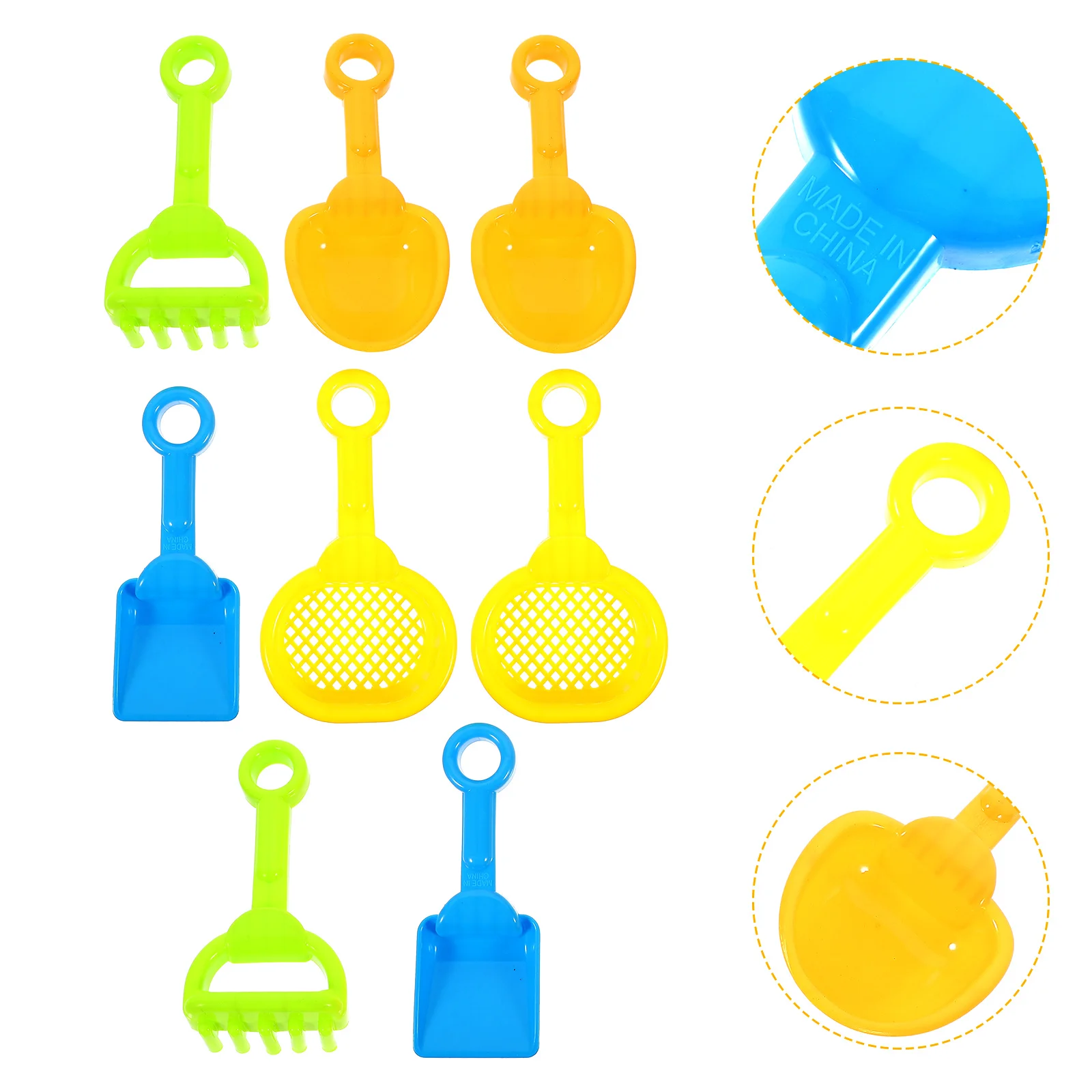 

8pcs Children Beach Shovels Kit Lightweight Shovels Toys Children Sand Toys Sand Digging Shovels