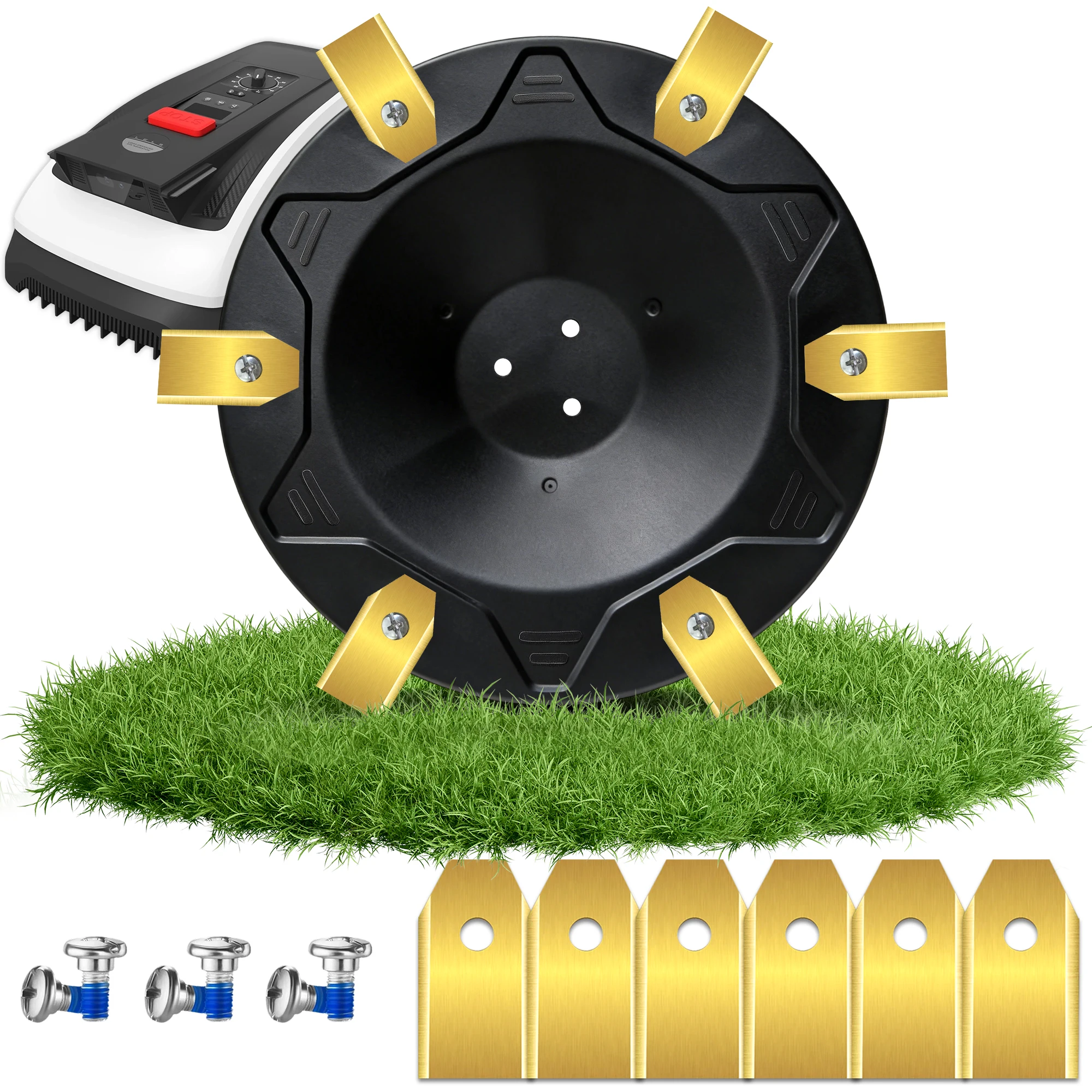 

6 Blade Discs for ECOVACS Goat O500 O800 G1-2000 G1 Fiberglass Reinforced Plastic Mowing Discs