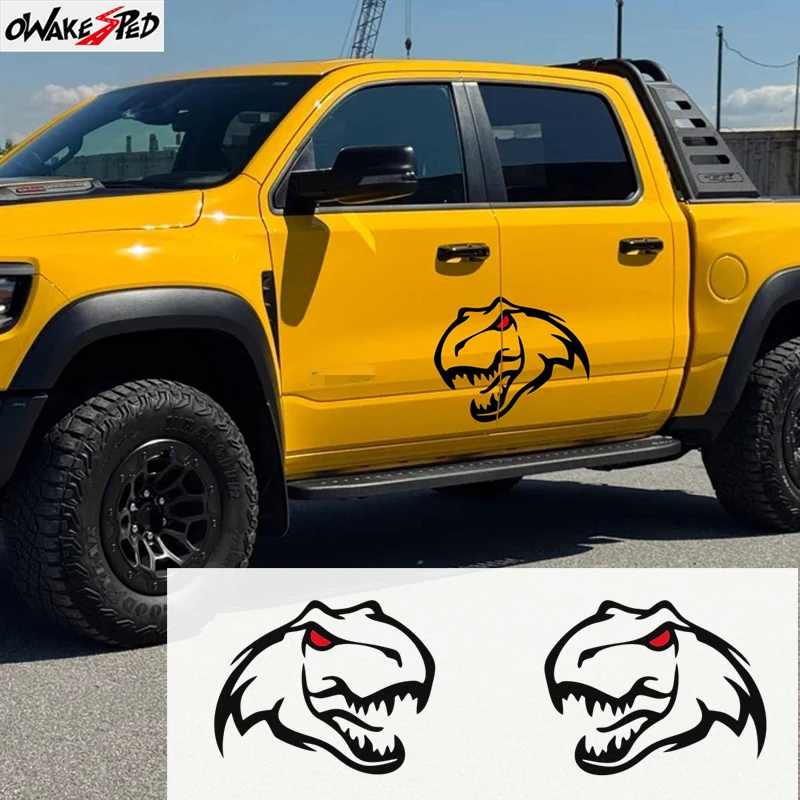 

Ferocious Dinosaur Head Car Sticker Personality Creative For Dodge Challenger TRX Body Decoration Stickers, Suitable Car Sticker