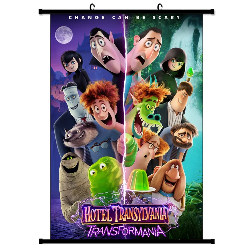 Nuovo Anime Hotel Transylvania Tela Appeso a parete Pittura Home Decor Anime Poster Wall Art Decorazione della stanza 40x60 CM