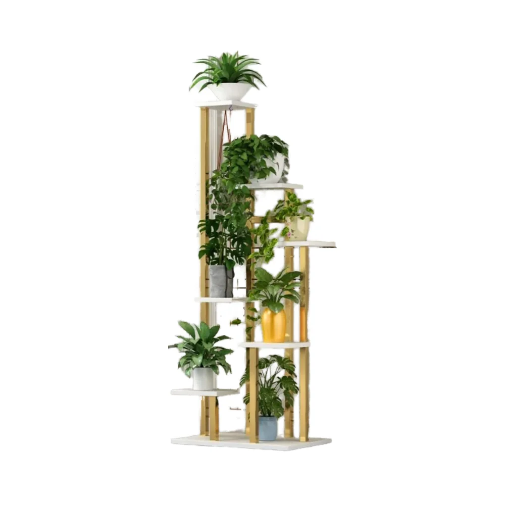 

Modern Indoor Simple Wrought Iron Flowerpot Rack Luxury Light for Living Room Balcony Garden Floor-Standing Floral Plant Shelfpr