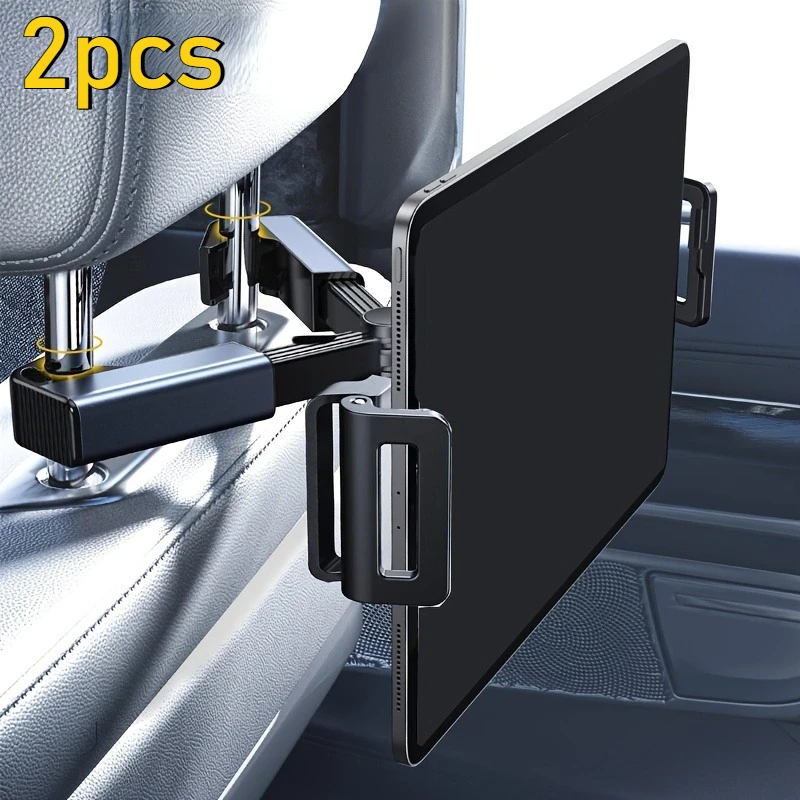 2pcs Telescopic Car Phone Holder Tablet Holder Anti Shake Tablet Mount 4-12.9 Inch Universal Phone Stand For IPhone IPad