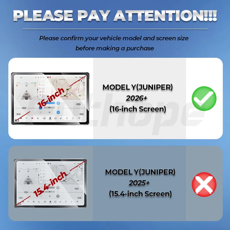 Tempered Glass Screen Protector for Tesla Model Y