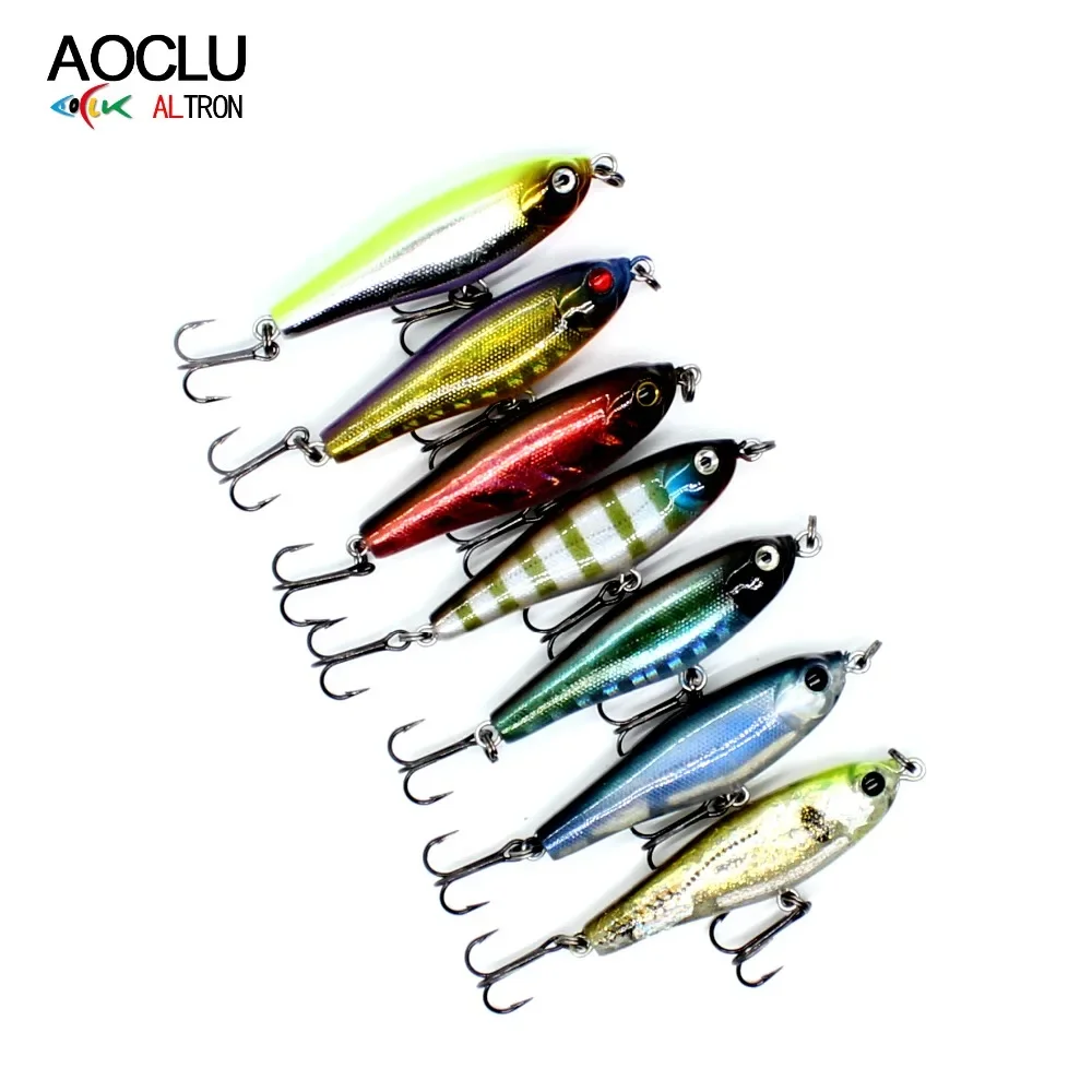 AOCLU-Hartköder, Bleistift-Wobbler-Köder, sinkender kleiner Stab, schwimmend wie verletzter, sterbender Fisch, VMC-Haken, solider Körper, 38 mm, 2,8 g – Detail 2