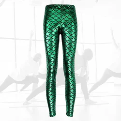 Leggings elásticas para mulheres, calças para ioga, calças justas com natação, sereia de poliéster esbelta, praia, Miss Chic