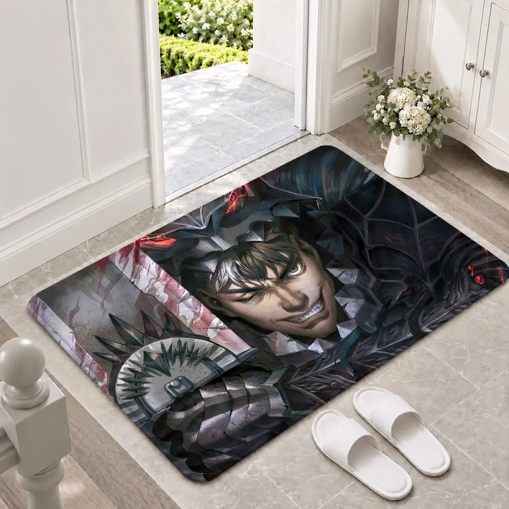 manga Berserk Floor Mat Doormat Non-Slip Floor Mat Rug for Bathroom Kitchen Entryway Indoor Outdoor Home Decor