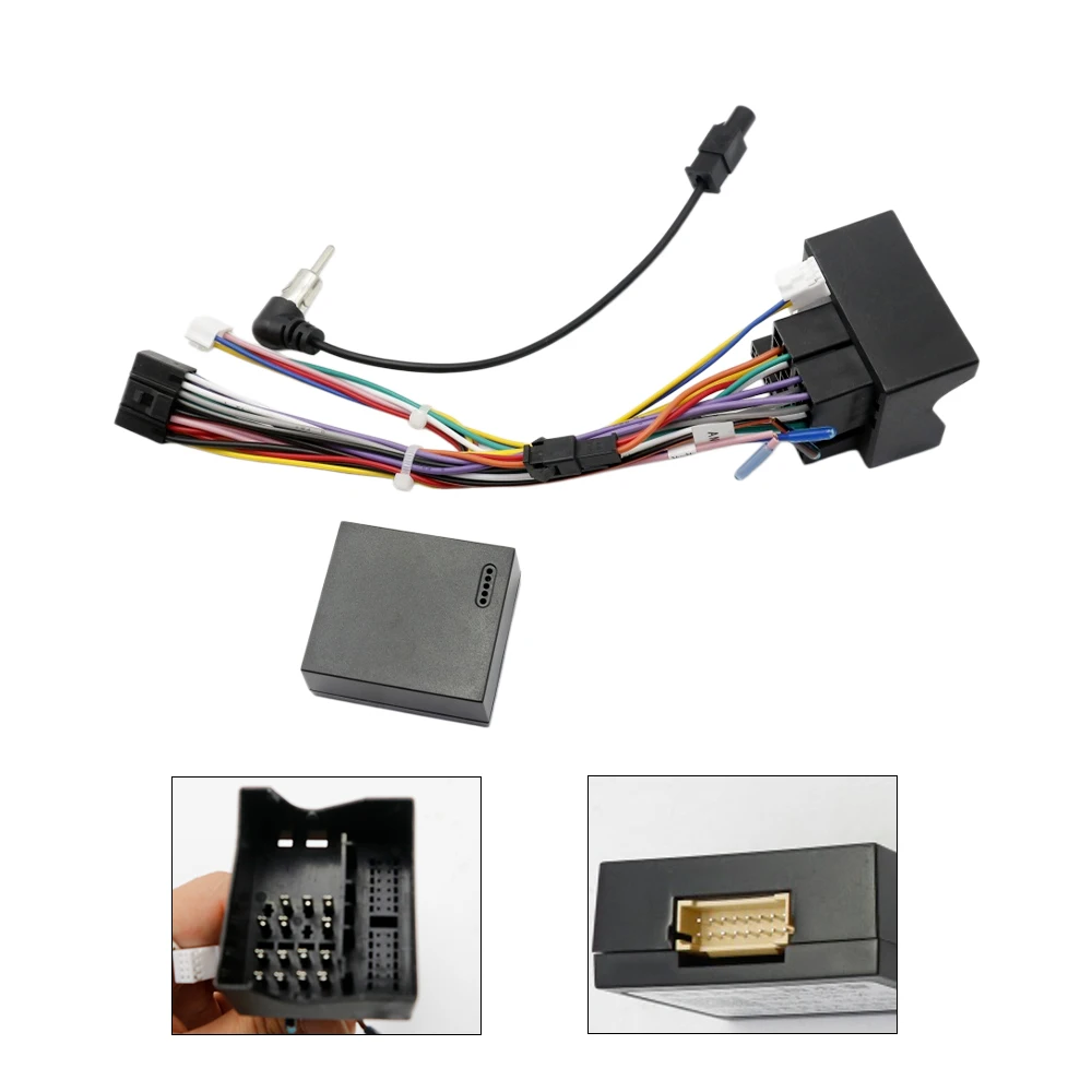 Car Radio Frame 10.1 Inch Stereo Panel Wiring Harness Power Cord Adapter Canbus Decoder Mount For Skoda Superb 2009‑2013