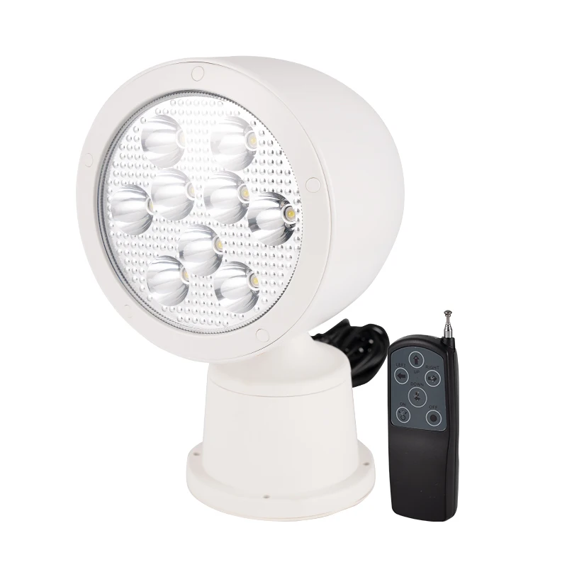 

Long Range LED Marine Remote Control Searchlight White Boat Yacht Spotlight for Navigation Docking Search Lighting Deck Mount